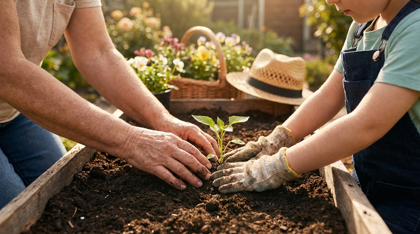 Gardening Together With Grandchildren